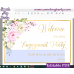 Cream pink roses Engagement Party welcome sign template,Engagement Party welcome sign,(135a)